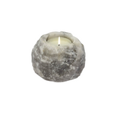 2xNatural Candle Holder Grey