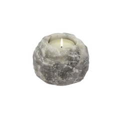 2xNatural Candle Holder Grey