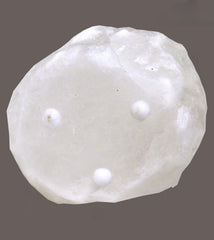 2xRare White Crystal Salt Candle Holder