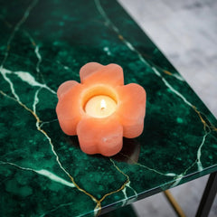 2x Himalayan Salt Flower Shape Candle Holder