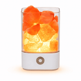 Crystal Salt Lamp with Chunks (USB Multi-Colour) – studio product photo on a plain white background