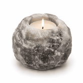 Grey Himalayan Salt Candle Holder (Set of 2) – studio product photo on a plain white background
