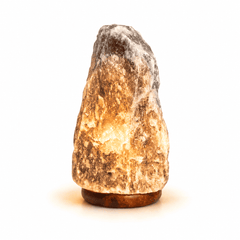Grey Himalayan Salt Lamp (3-5kg) – studio product photo on a plain white background