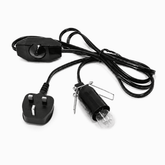 Salt lamp Black Cable with Dimmer – studio product photo on a plain white background
