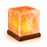 Cube Himalayan Salt Lamp (USB Multi-Colour) – studio product photo on a plain white background