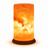 Cylinder Himalayan Salt Lamp (USB Multi-Colour) – studio product photo on a plain white background