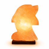 Dolphin Shape Himalayan Salt Lamp – studio product photo on a plain white background