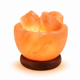 Fire Bowl Himalayan Salt Lamp (USB Multi-Colour) – studio product photo on a plain white background