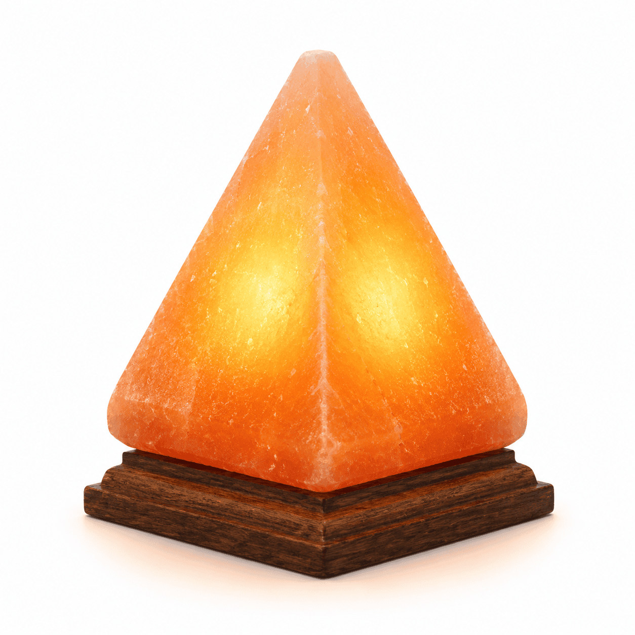 Pyramid Himalayan Salt Lamp (USB Multi-Colour) – studio product photo on a plain white background