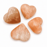 Himalayan Salt Heart Massage Stones (Set of 4) – studio product photo on a plain white background