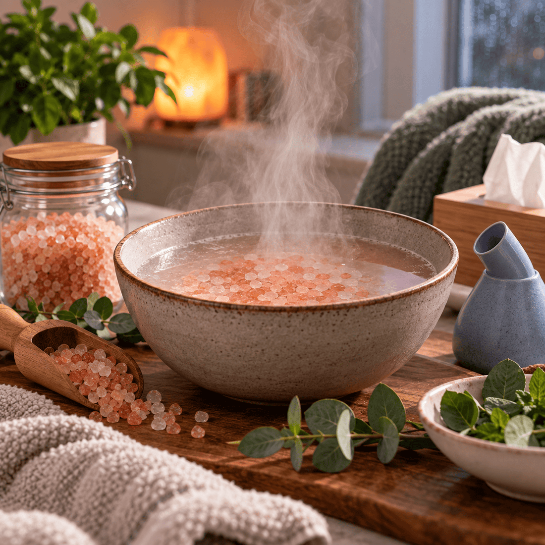 Himalayan Salt Inhalers and Steam for Breathing — What the Evidence Really Says