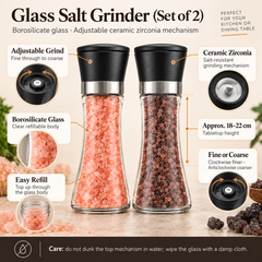 Glass Salt Grinder (Set of 2)