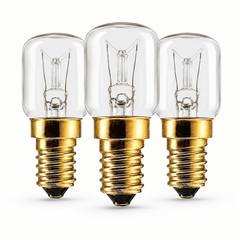 Himalayan Salt Lamp Bulbs E14 15W (Pack of 3) – studio product photo on a plain white background