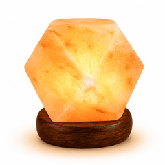 Diamond Himalayan Salt Lamp (USB Multi-Colour) – studio product photo on a plain white background