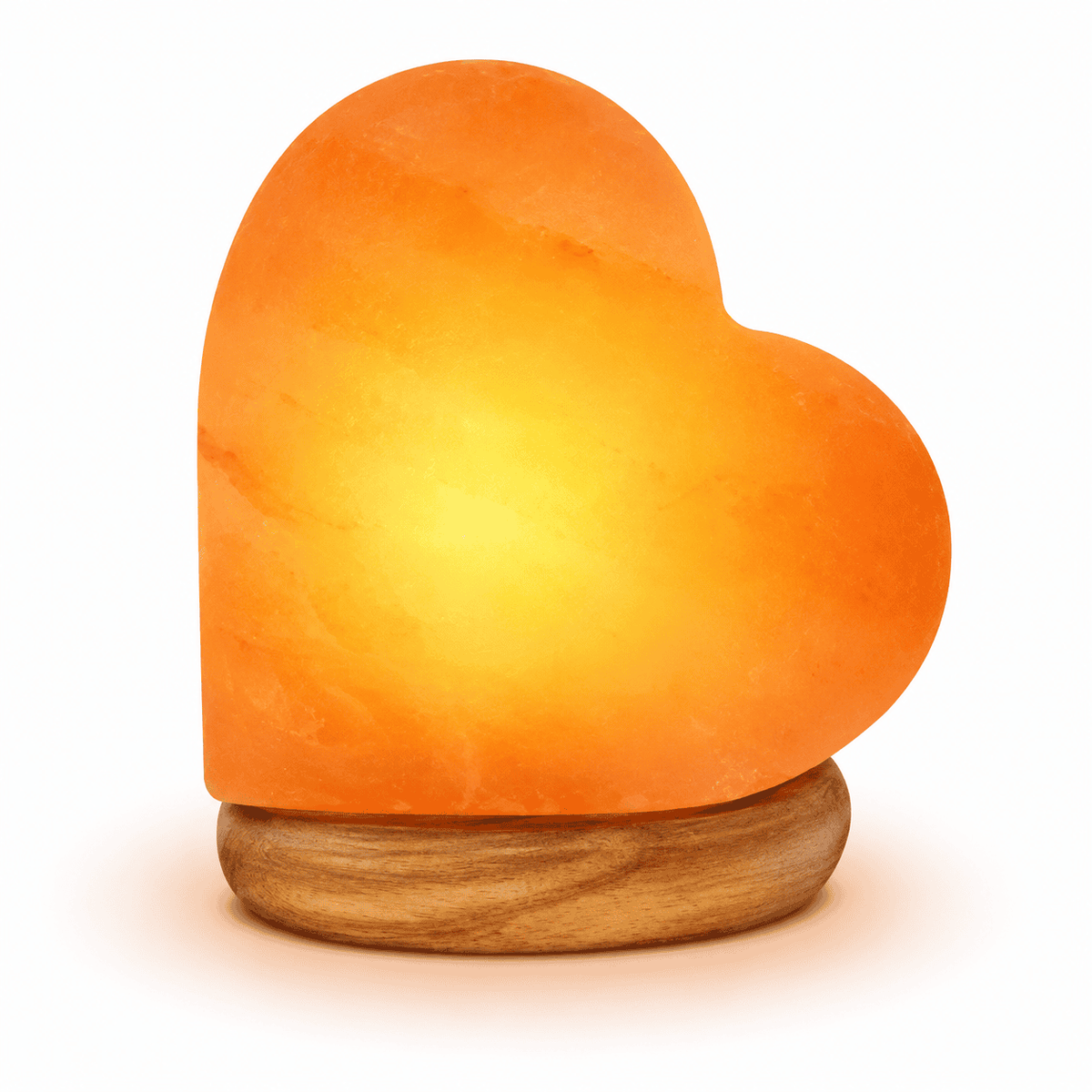 Heart Shape Himalayan Salt Lamp – studio product photo on a plain white background