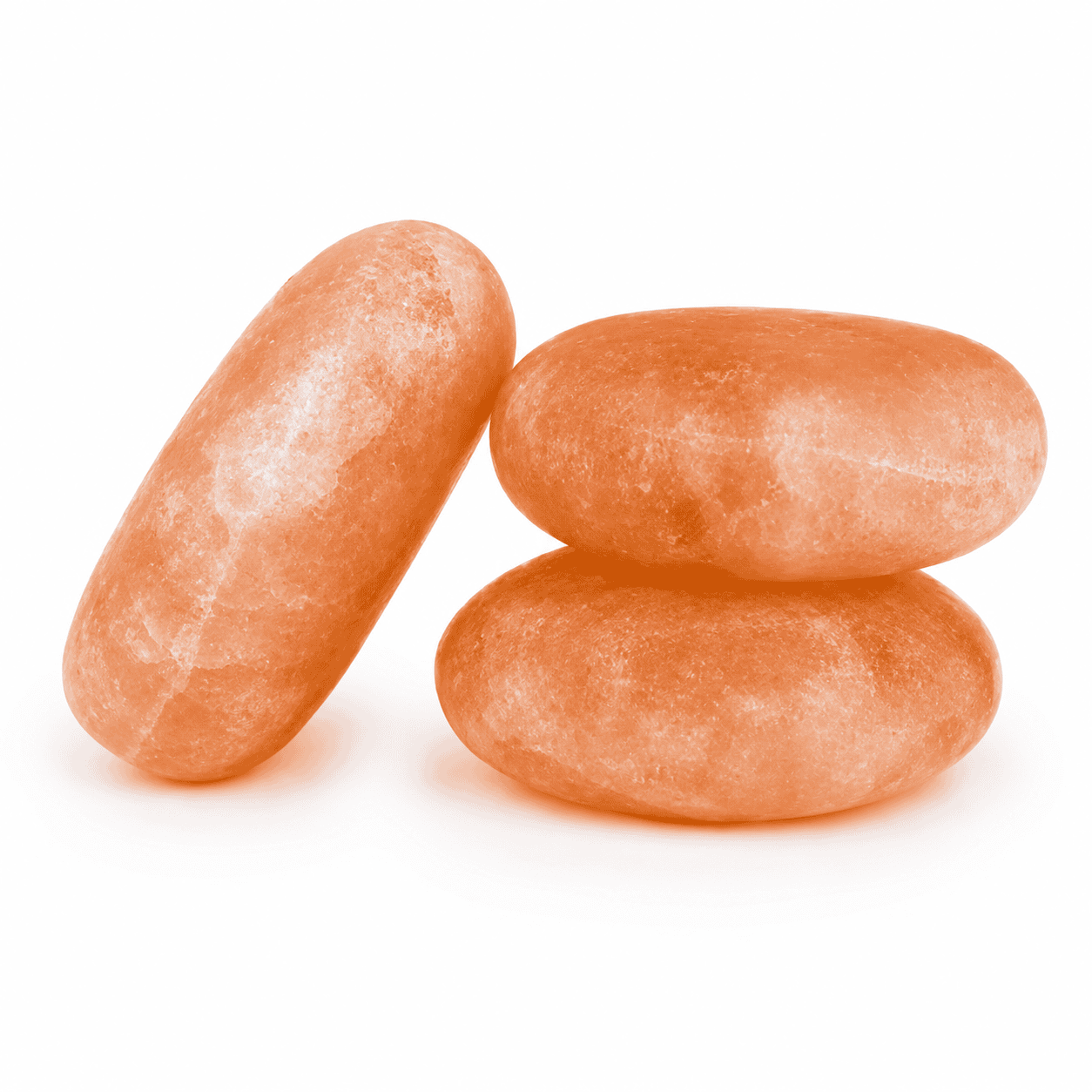 Himalayan Salt Oval Massage Stones (Set of 2) – studio product photo on a plain white background