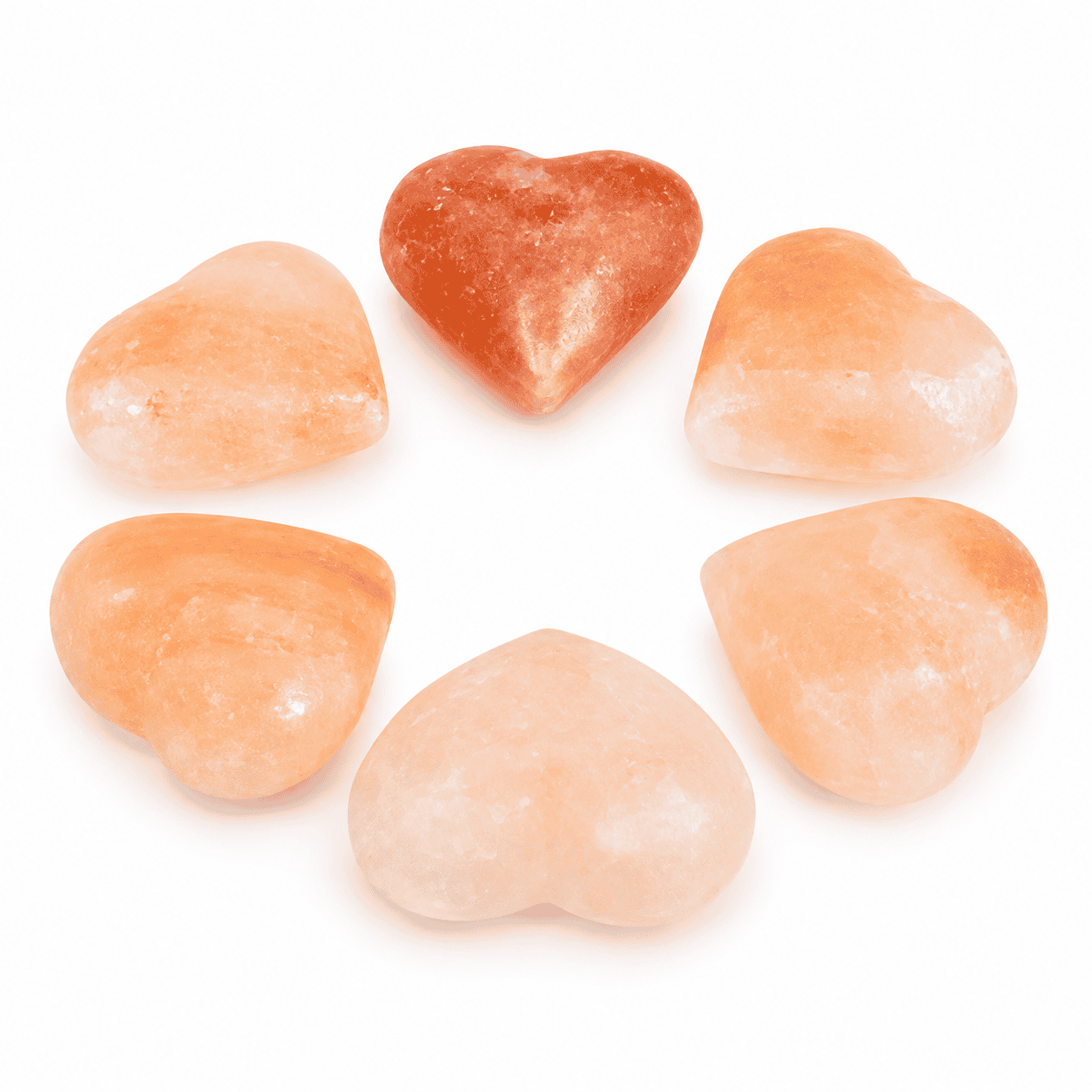 Himalayan Salt Massage Stones (Pack of 6) – studio product photo on a plain white background